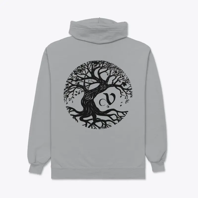 Their Roots Go Dee (Zip-up, Black Print)