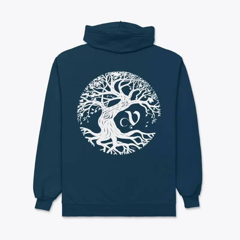 Their Roots Go Dee (Zip-up, White Print)